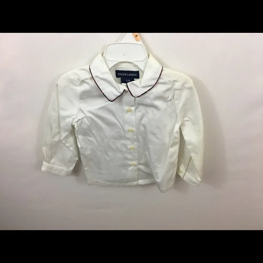 Ralph Lauren Blouse 12 mo Long Sleeved NWOT